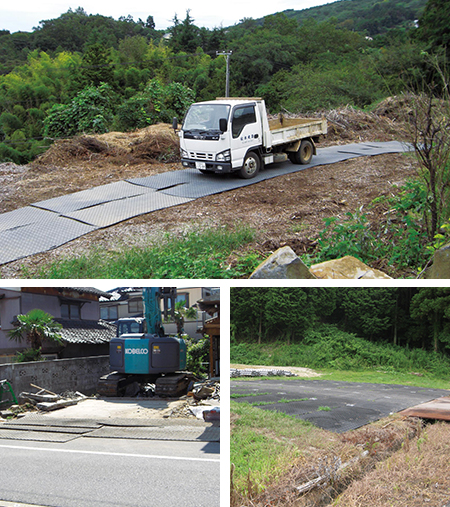 軟弱地盤の仮設道路・養生や防音対策