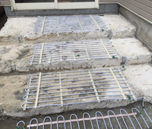 階段部への敷設